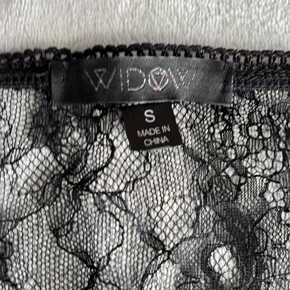 NWOT Widow Midnight Hour Victorian Blouse Top Black Size Small - Picture 7 of 14